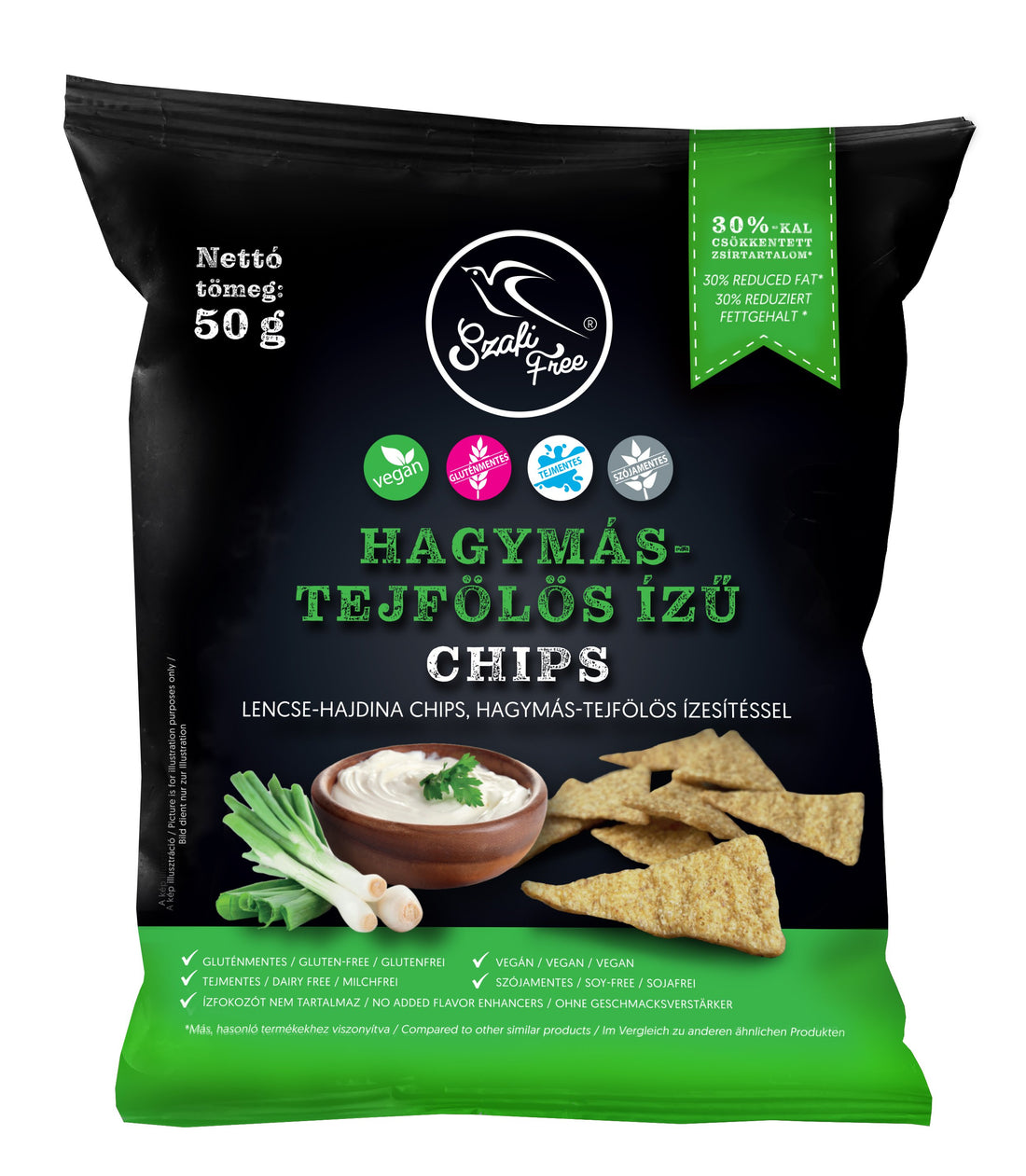 Szafi Free bezlepkové chips s cibuľou a kyslou smotanou 50 g - 89821