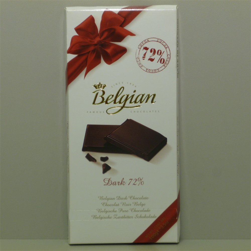 Belgická tmavá čokoláda 72% 100 g - 45207