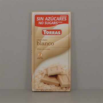 Torras bezlepková biela čokoláda bez cukru 75 g - 43620