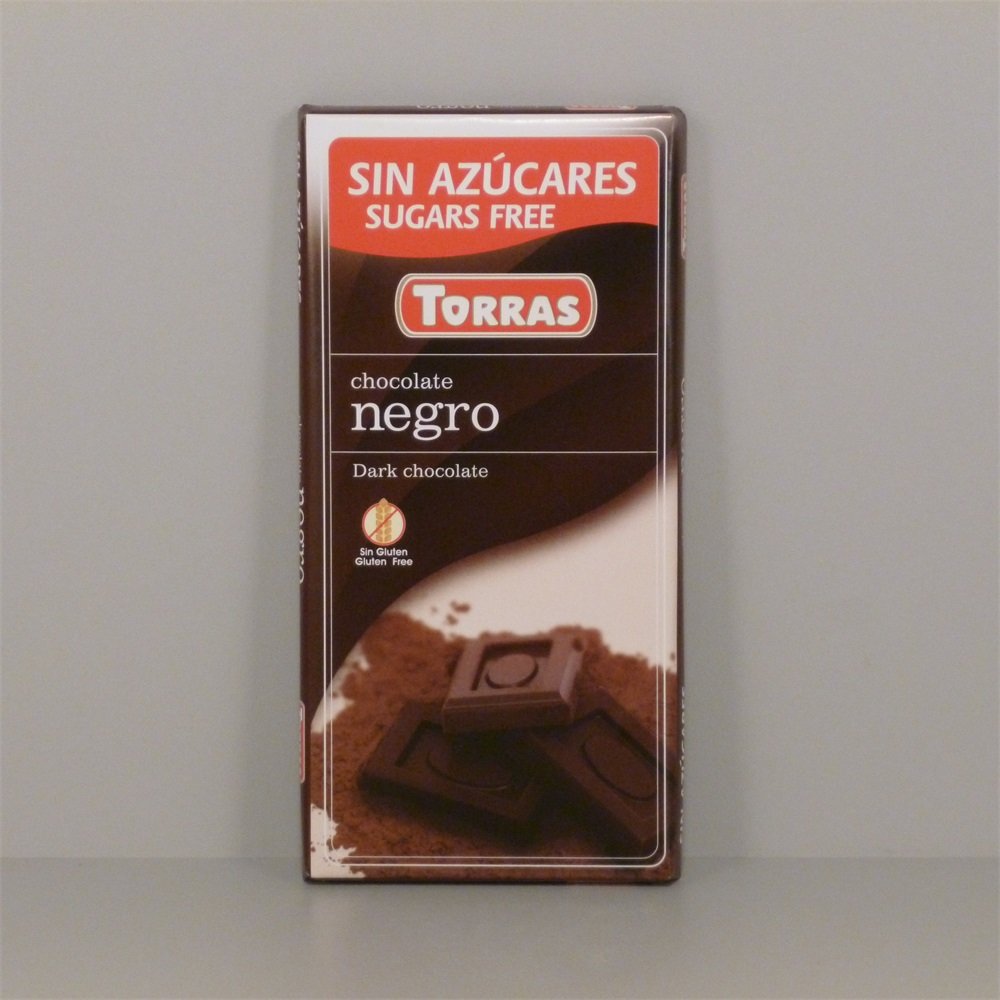 Torras bezlepková horká čokoláda bez cukru 75 g - 43619