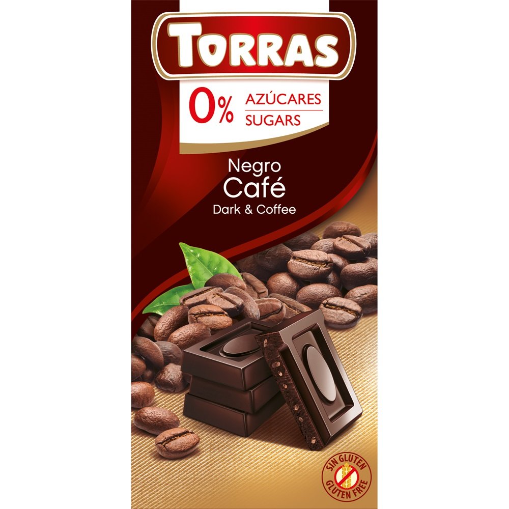 Torras bezlepková kávová  tmavá čokoláda bez pridaného cukru 75 g - 59518
