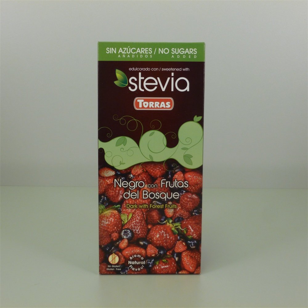 Torras bezlepková horká čokoláda so stéviou lesné ovocie 125 g - 46134