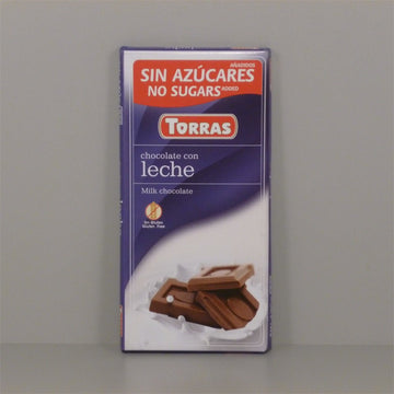 Torras Bezlepková mliečna čokoláda  bez pridaného cukru 75 g - 43618
