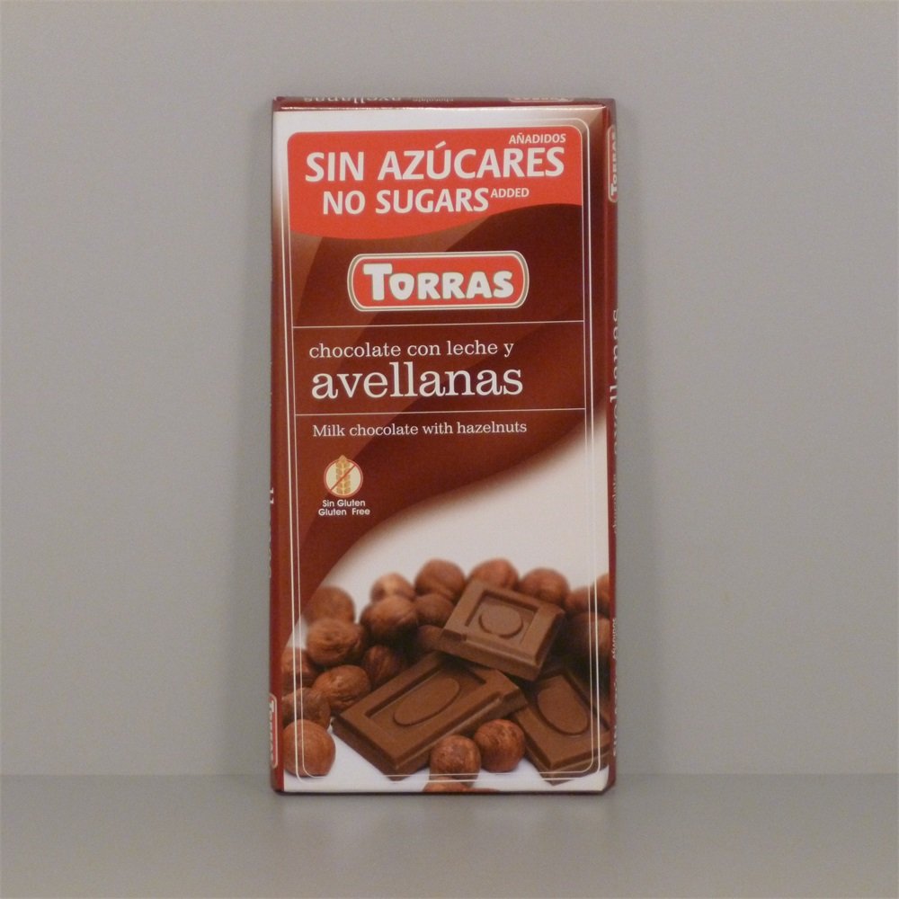 Torras Bezlepková mliečna čokoláda s lieskových orieškov a cukru 75 g - 43621