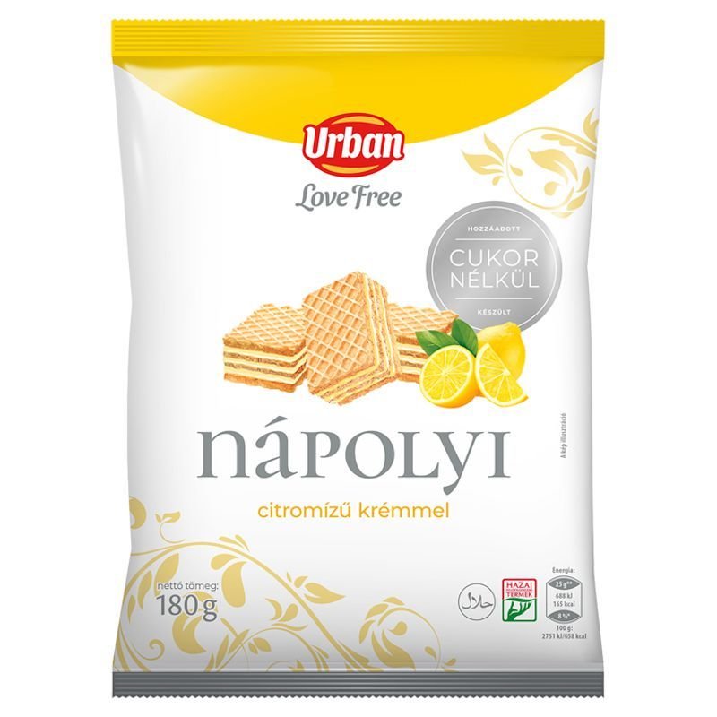Urban Love Free neapolitán s citrónovou príchuťou hcn 180 g - 92255