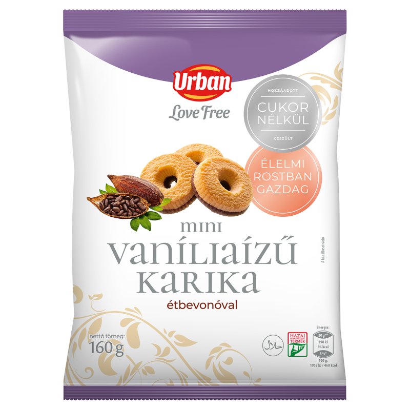 Urban Love Free kolieska s vanilkovou príchuťou hcn 160 g - 92260