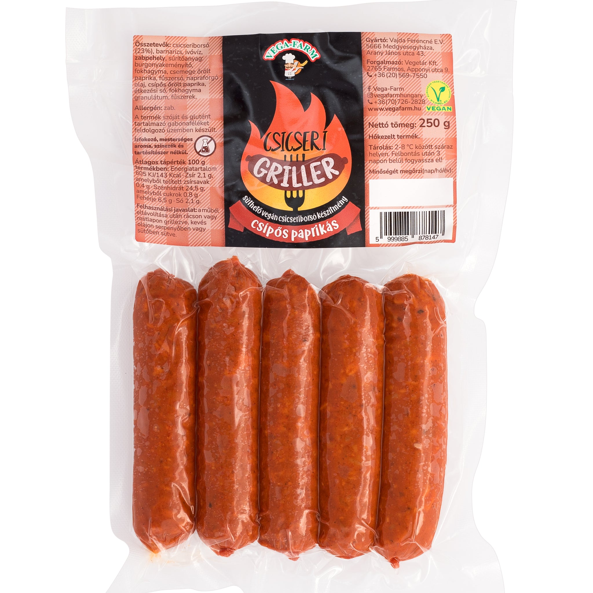 Vega Farm csicseri griller pikantný 250 g