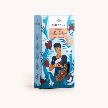Viblance Bezlepkové chrumkavé müsli kokosovo čokoládové 300 g - 81724