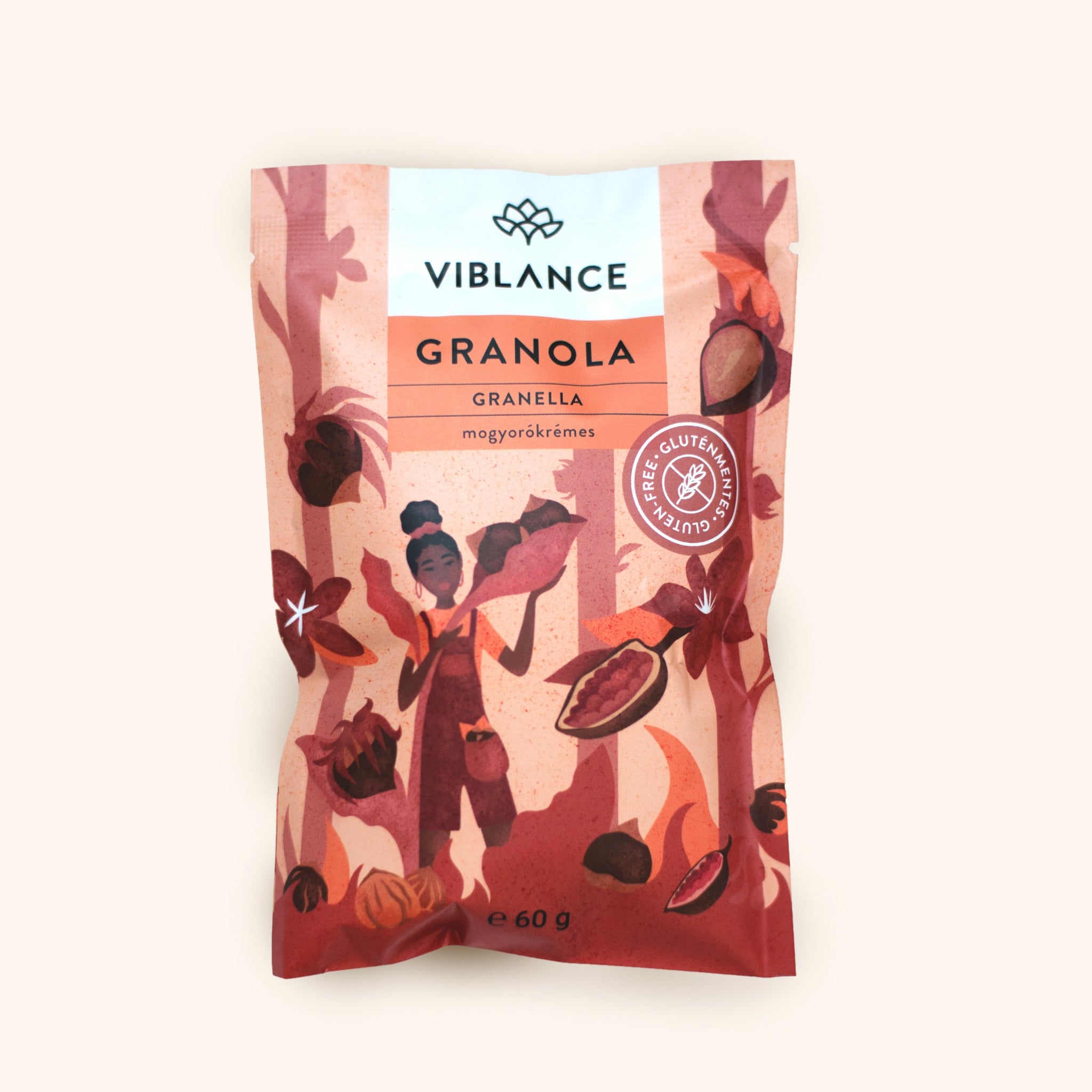 Viblance Granella Bezlepková Granola s príchuťou lieskovo-orieškového krému 60 g - 90864