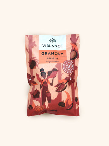 Viblance Granella Bezlepková Granola s príchuťou lieskovo-orieškového krému 60 g - 90864
