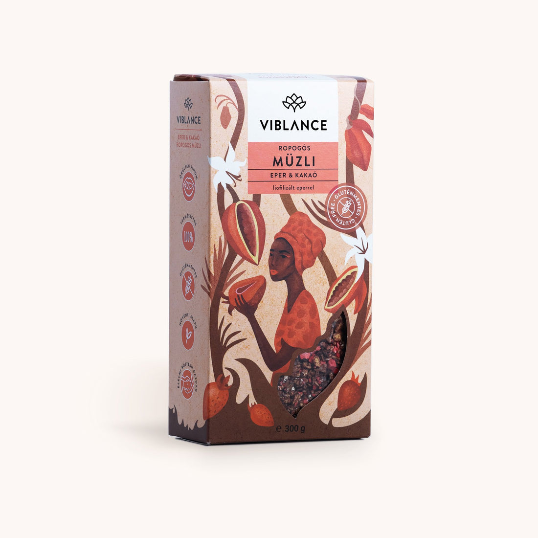Viblance chrumkavé müsli jahoda kakao - 81722