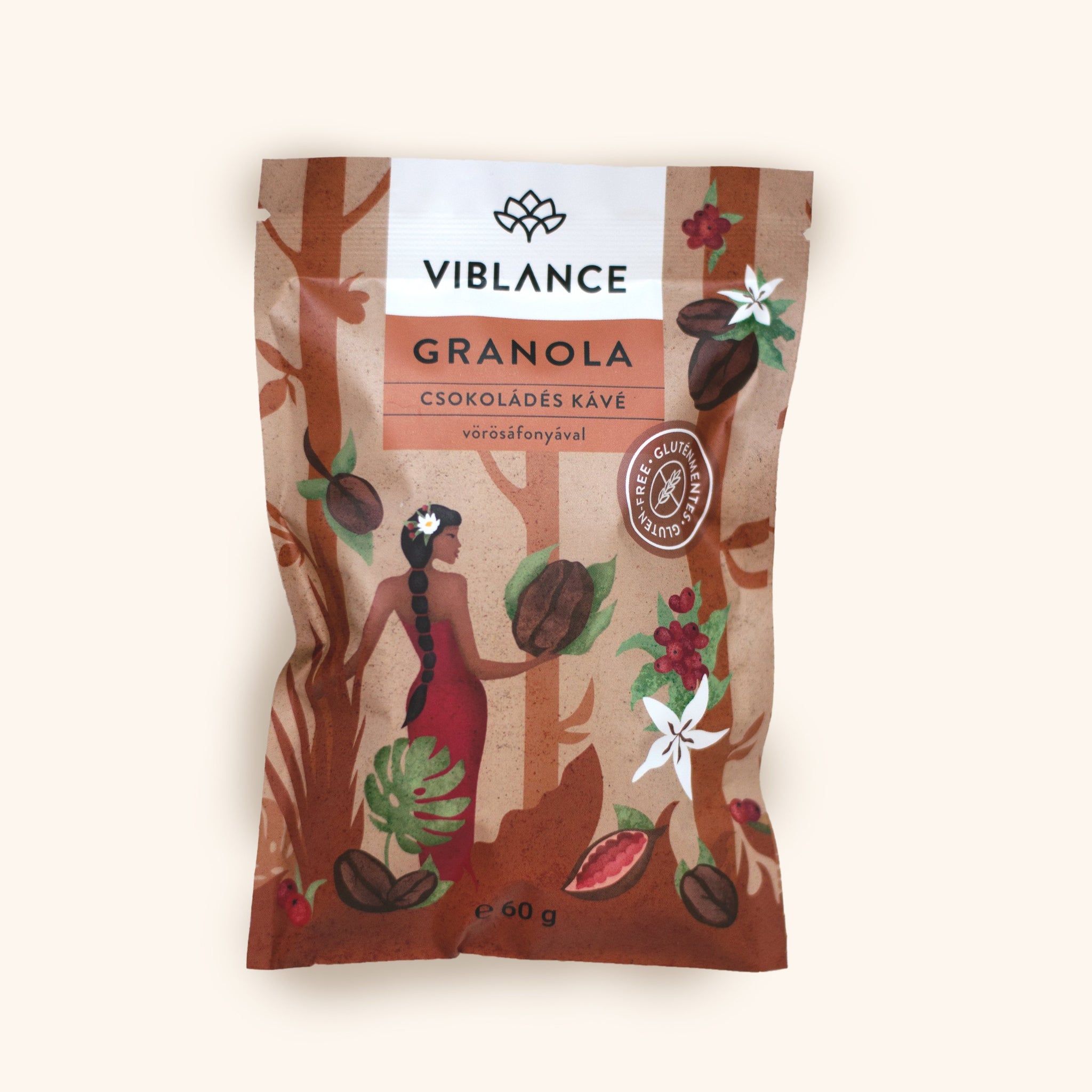 Viblance Bezlepková Granola čokoládovo-kávová 60 g - 90868