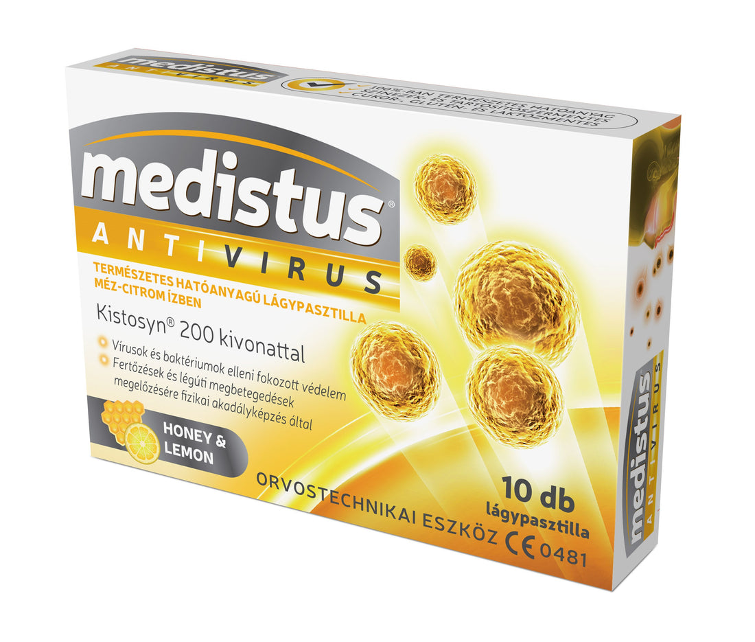 Medistus antivírusové mäkké pastilky s medovo-citrónovou príchuťou 10 kusov - 85073