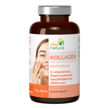 Viva natura kolágenové doplnkové kapsuly s hyalurónovou kyselinou, vitamínom c, kovovou zeminou a msm 100 kusov