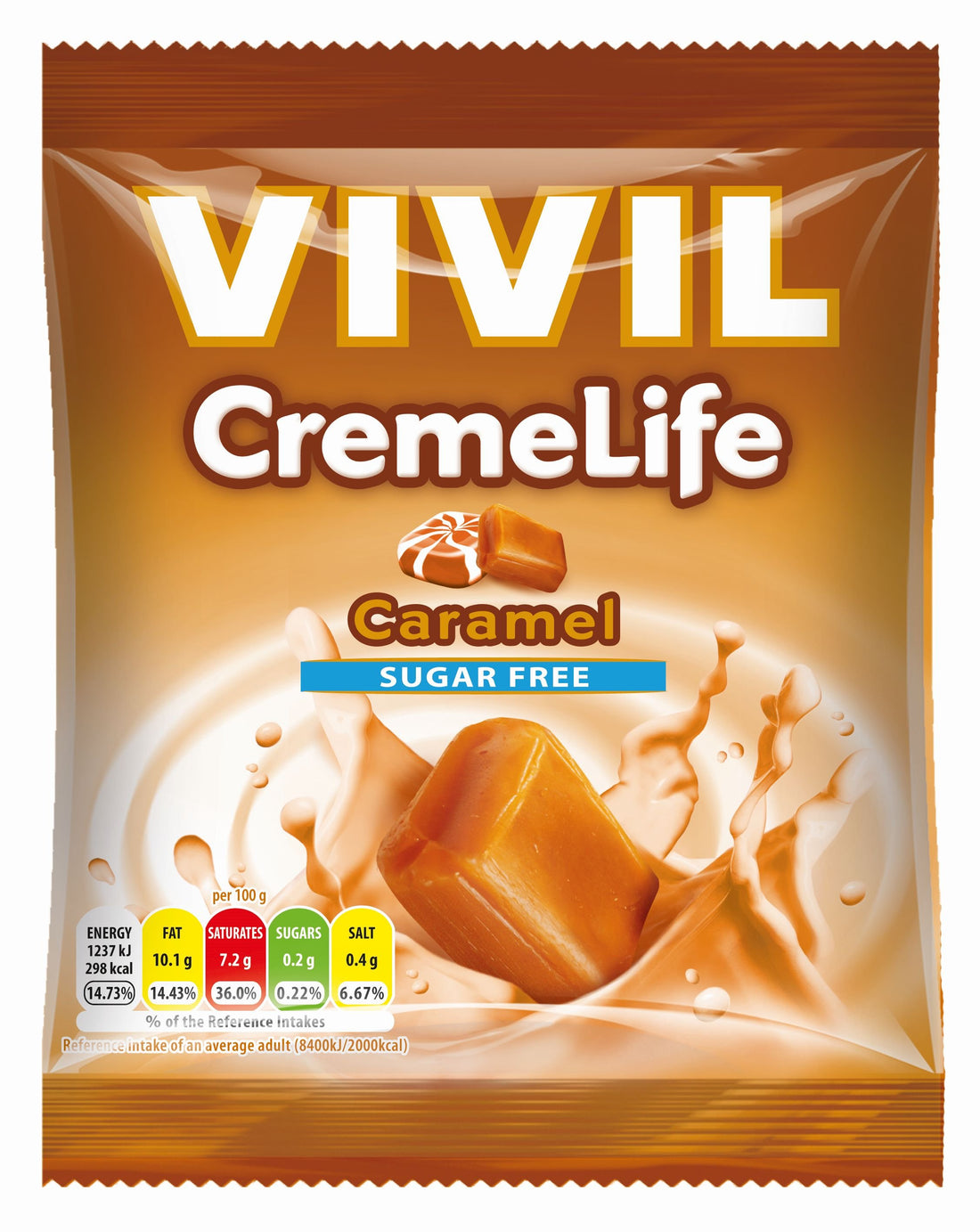 Vivil krémový karamelový cukor bez cukru 60 g - 89649