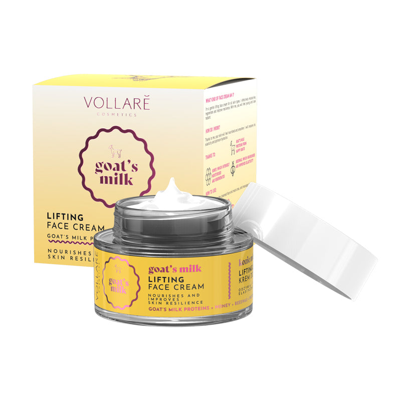 Vollaré bio technology Lifting face cream s kozími vlasmi + včelími vláknami + medom 50 ml