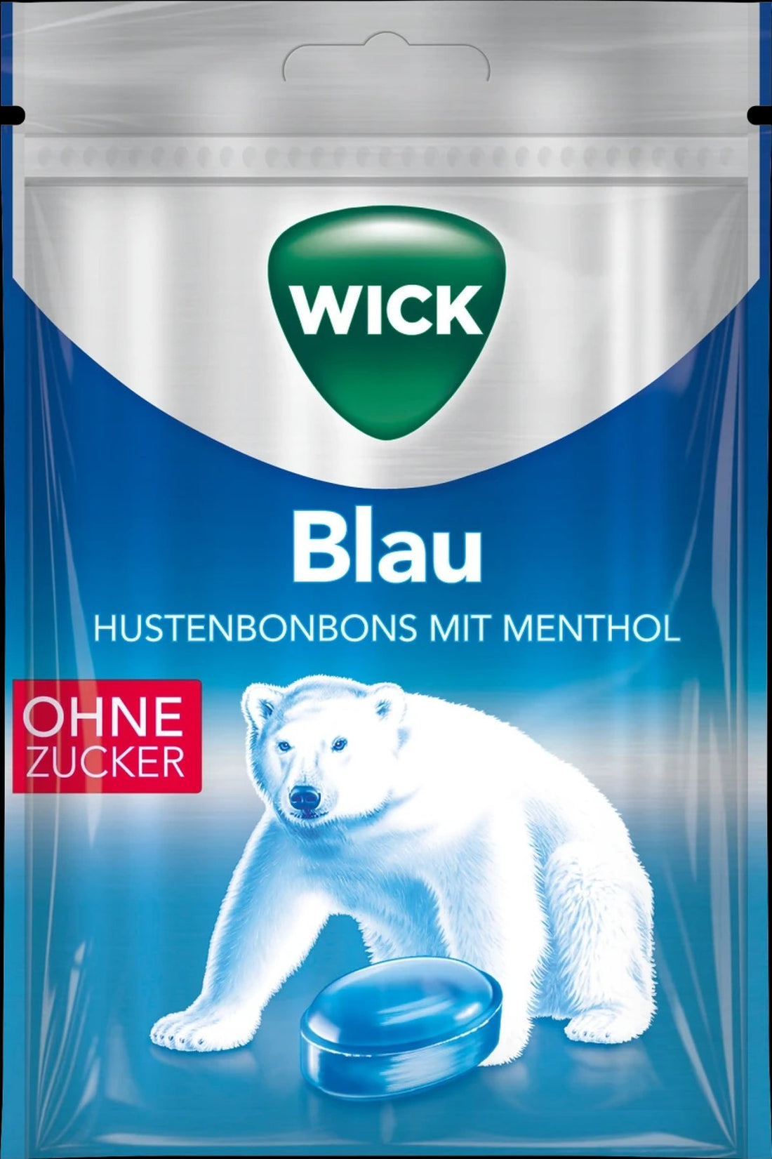 WICK modrý mätový cukor bez cukru 72 g - 93219