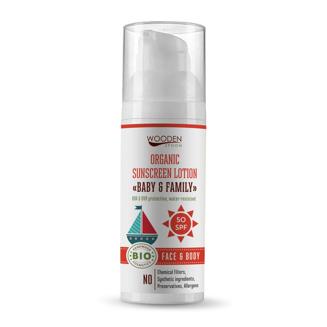 Wooden Spoon organické mlieko na opaľovanie a telo spf 50 50 ml - 48959