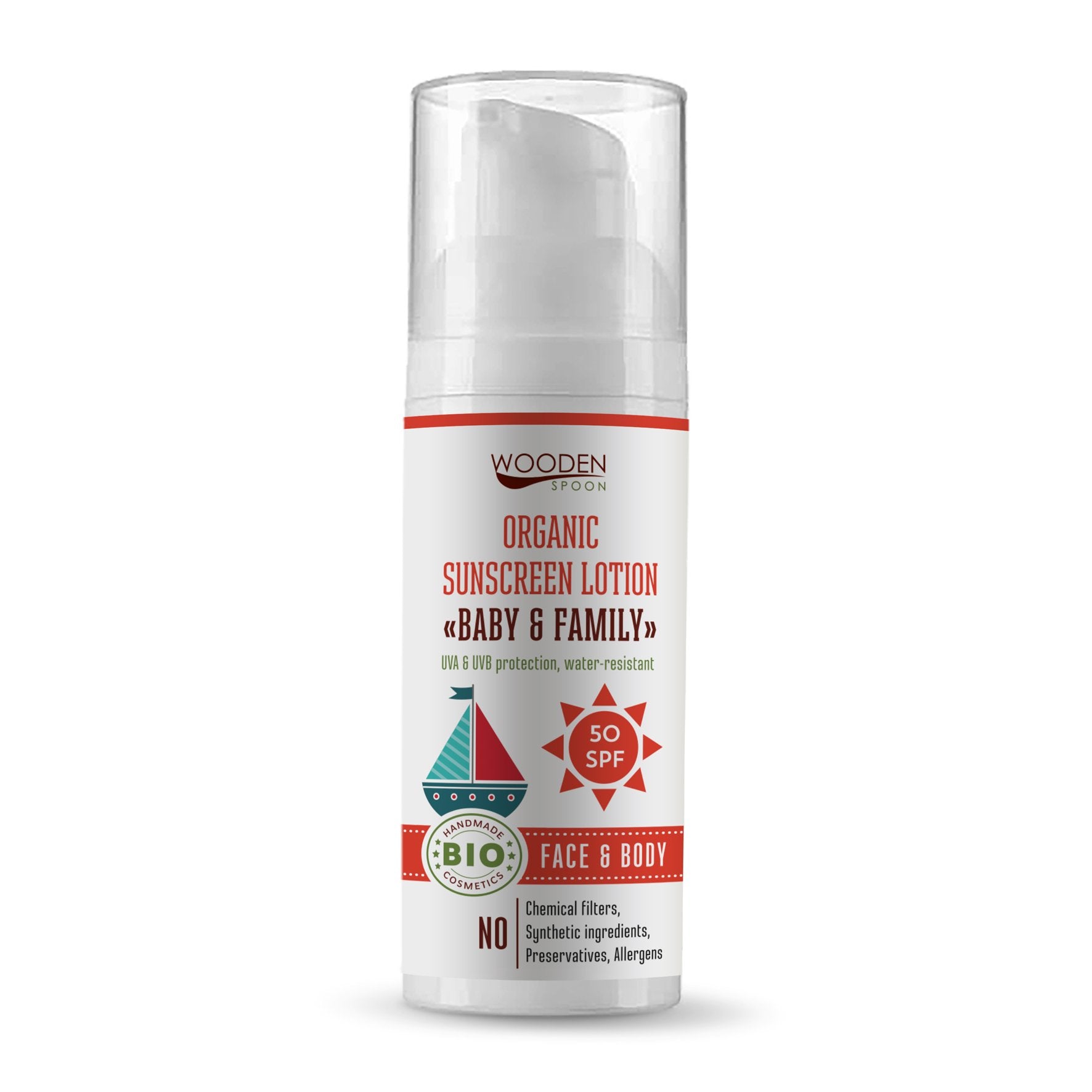 Wooden Spoon organické mlieko na opaľovanie a telo spf 50 50 ml - 48959