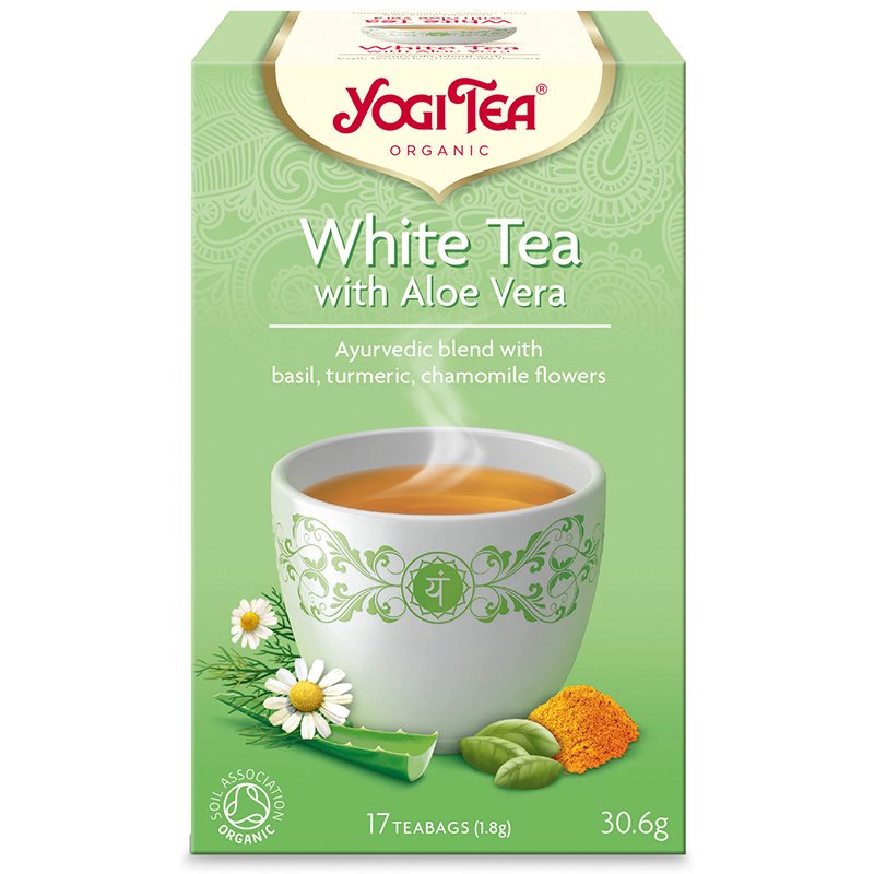 Yogi organický čaj biely čaj s aloe vera 17x1,8g 17 kusov - 54171