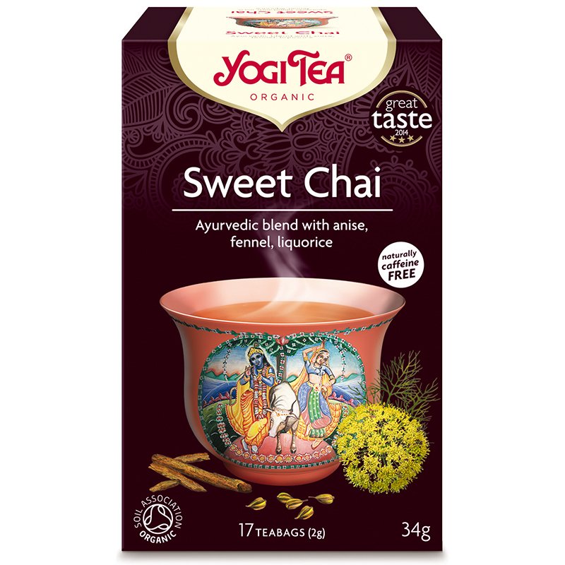 Yogi organický čaj sladký chai 17x2g 34 g - 32362