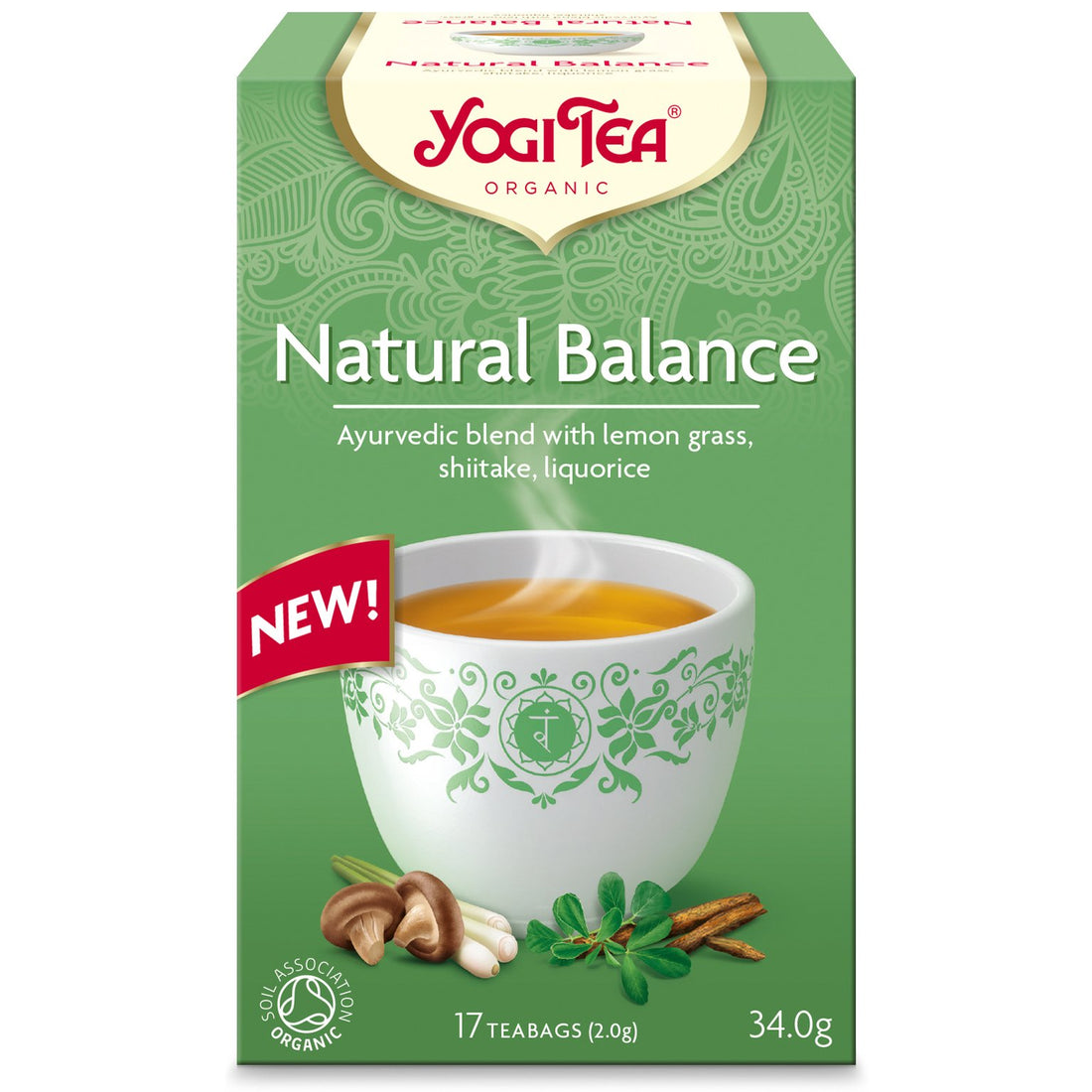 Yogi organický čaj natural balance 17 kusov 34 g - 84465