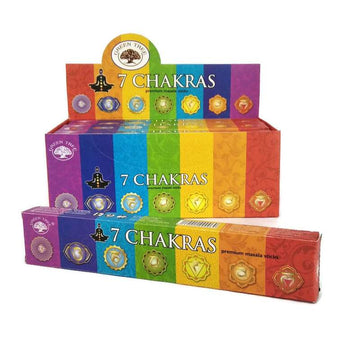 Zelená drevená palica 7 chakras 15 g